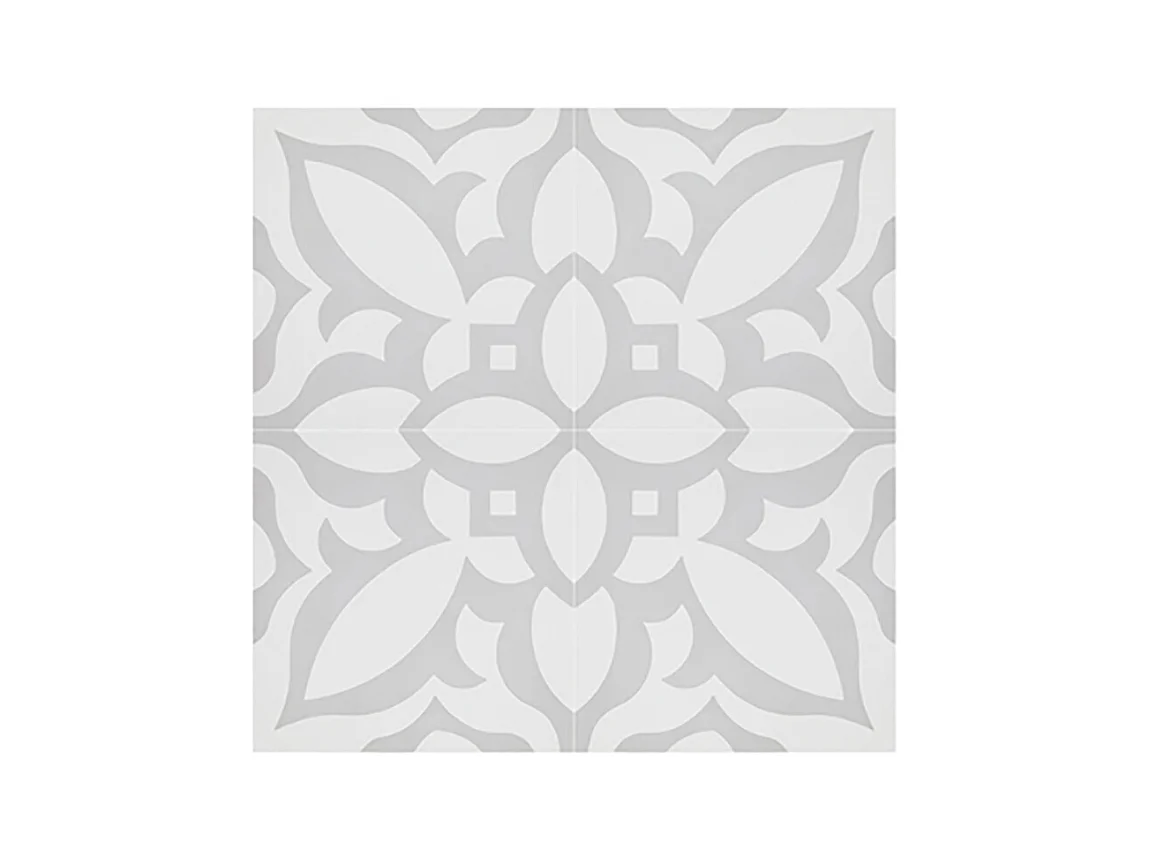 Boite de 24 Carreaux de ciment véritable 0,96m2 /Carreaux de ciment artisanaux pour sol et mur coloris gris - l.20 x L.20 cm