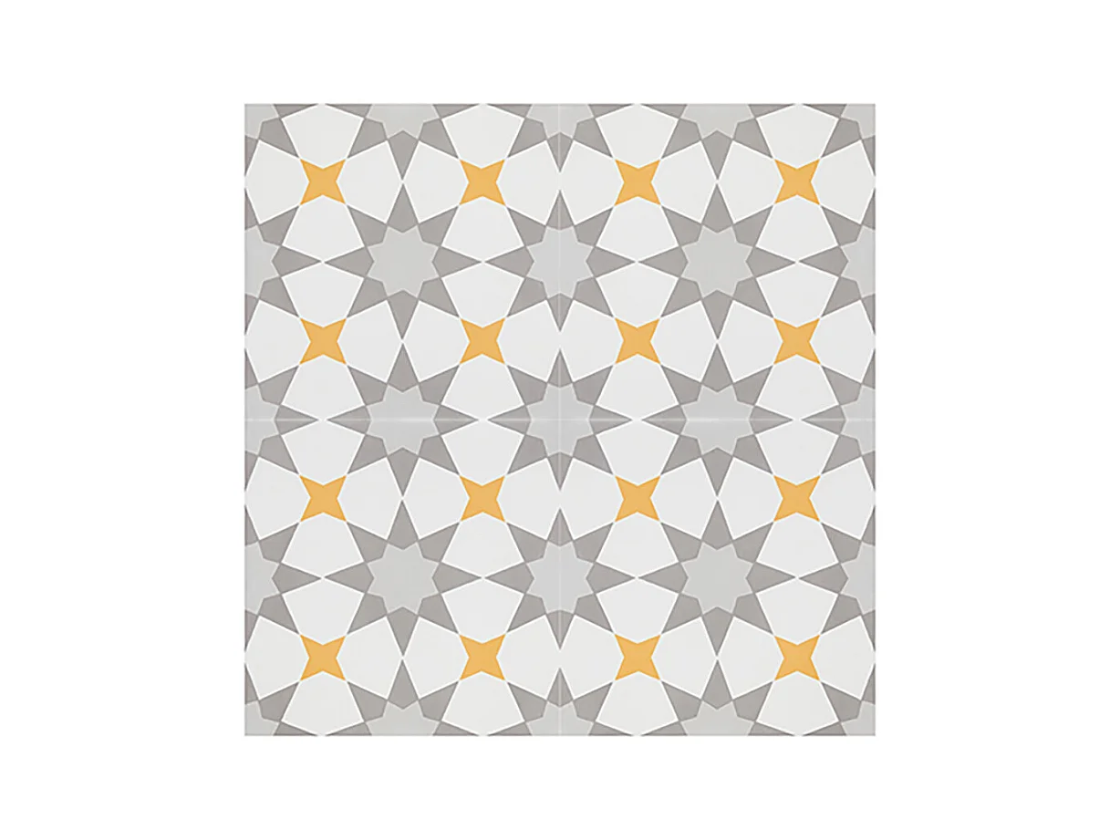 Boite de 24 Carreaux de ciment véritable 0,96m2 / Carreaux de ciment artisanaux pour sol et mur Multicolore - l.20 x L.20 cm 