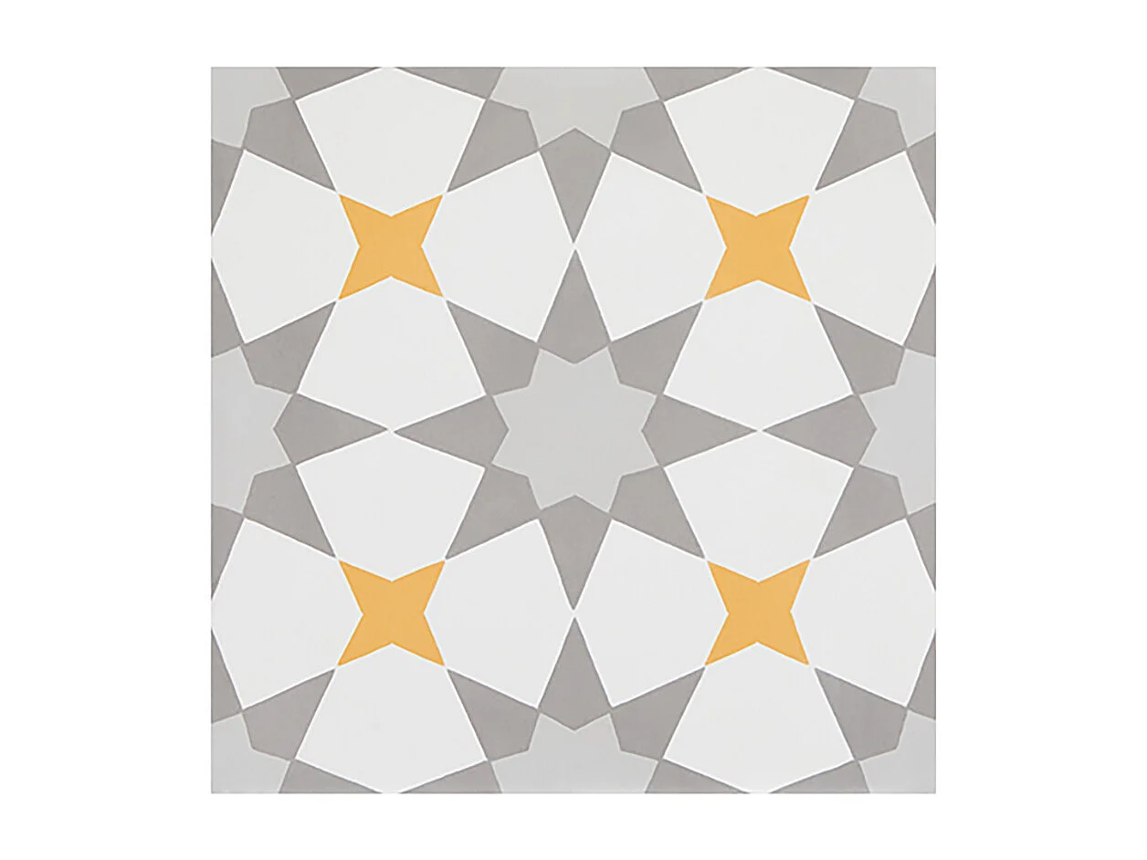 Boite de 24 Carreaux de ciment véritable 0,96m2 / Carreaux de ciment artisanaux pour sol et mur Multicolore - l.20 x L.20 cm 