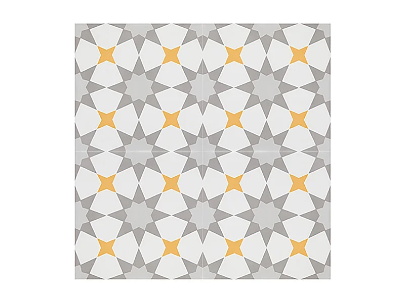 Boite de 24 Carreaux de ciment véritable 0,96m2 / Carreaux de ciment artisanaux pour sol et mur Multicolore - l.20 x L.20 cm 