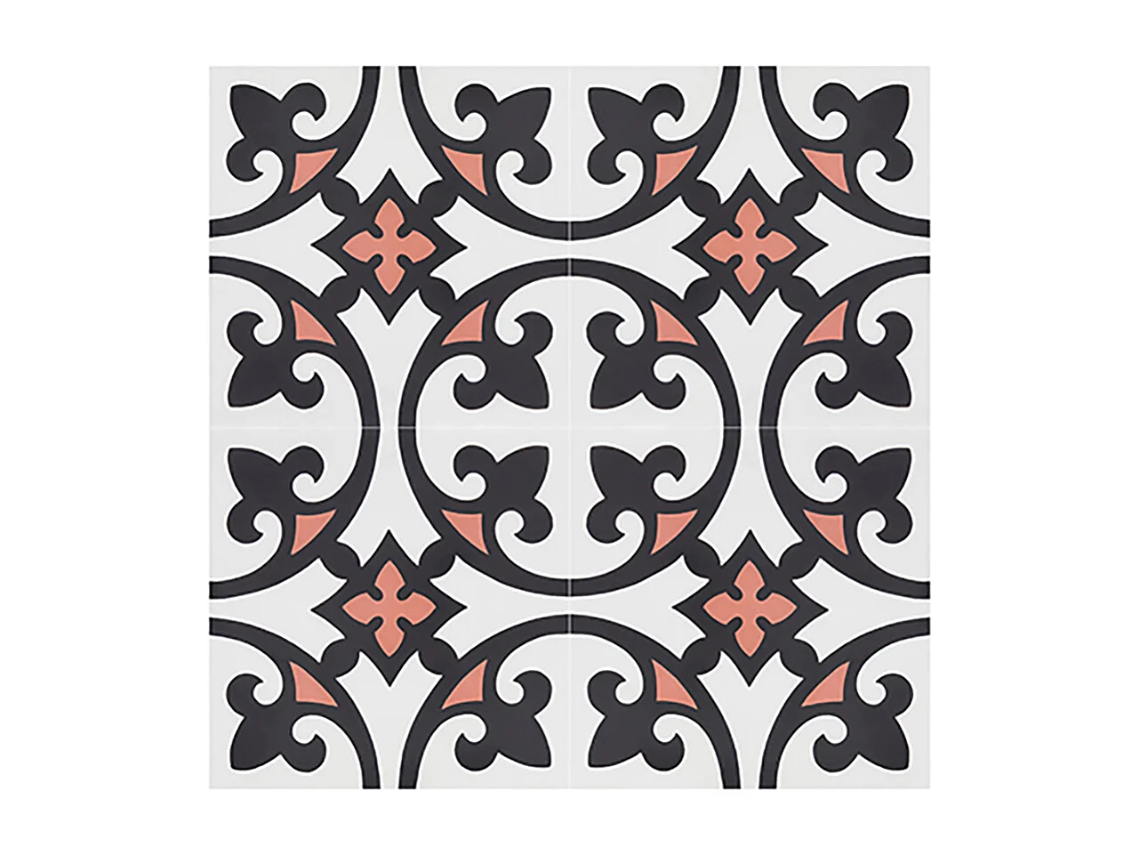 Boite de 24 Carreaux de ciment véritable 0,16m2 / Carreaux de ciment artisanaux Multicolore pour sol et mur - l.20 x L.20 cm