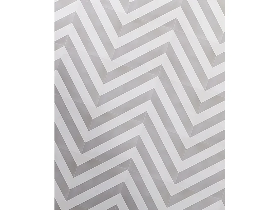 Boite de 24 Carreaux de ciment véritable 0,96m2 / Carreaux de ciment artisanaux pour sol et mur coloris gris - l.20 x L.20 cm