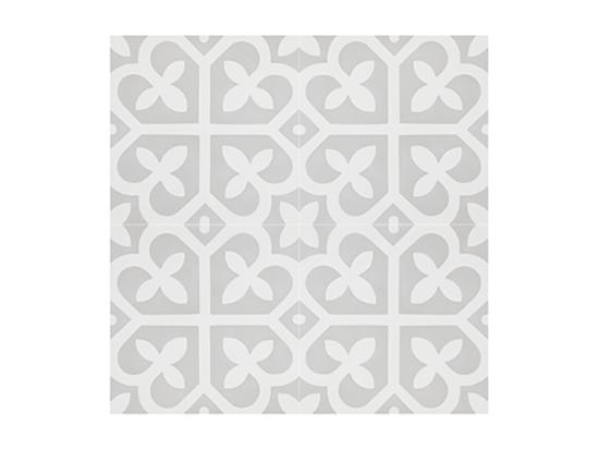 vente unique Boite de 24 Carreaux de ciment véritable 0 96m2 / Carreaux de ciment artisanaux pour sol et mur coloris gris et blanc - l.20 x L.20cm