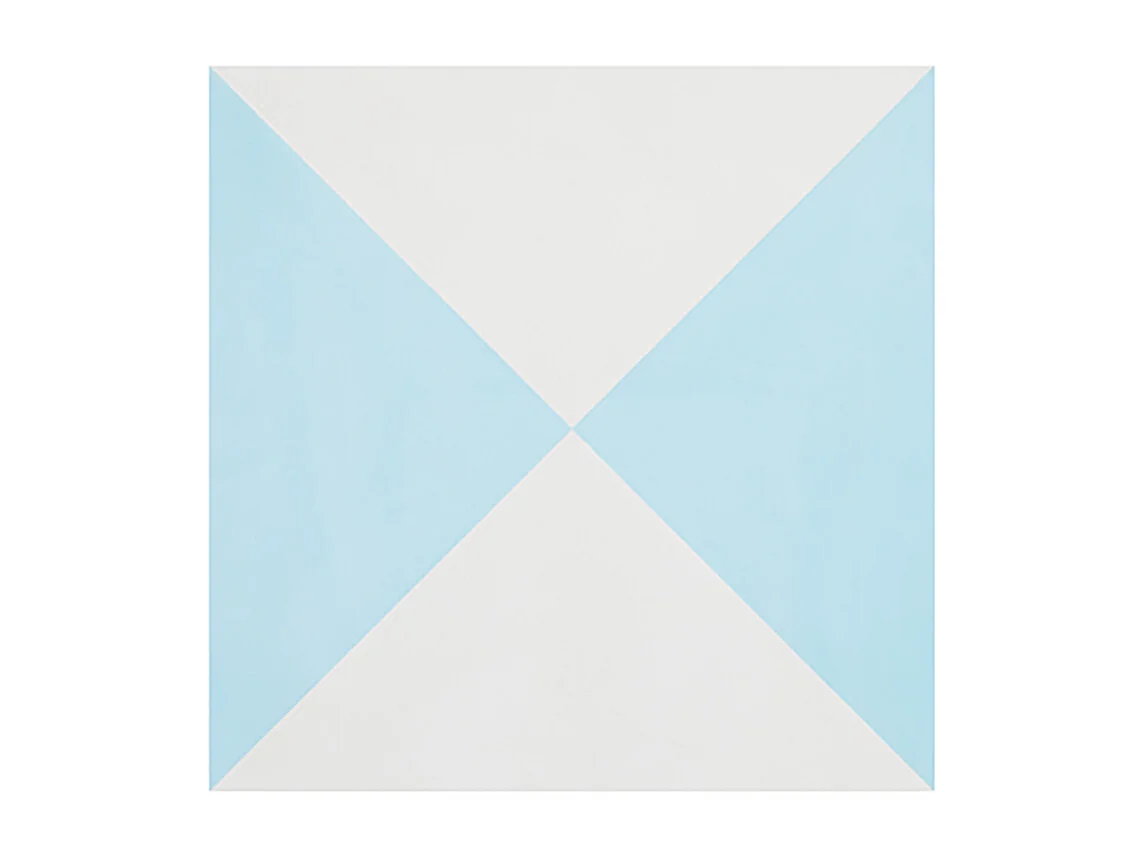 Boite de 24 Carreaux de ciment véritable 0,96m2 / Carreaux de ciment artisanaux pour sol et mur coloris Bleu - l.20 x L.20cm