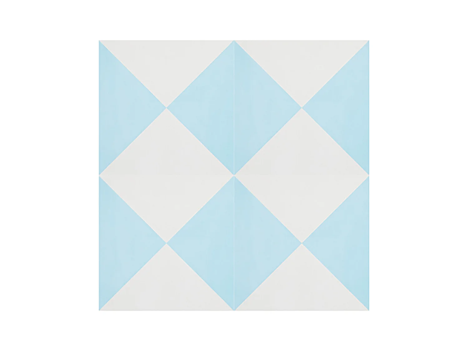 Boite de 24 Carreaux de ciment véritable 0,96m2 / Carreaux de ciment artisanaux pour sol et mur coloris Bleu - l.20 x L.20cm