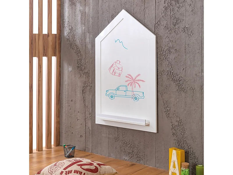 Tableau blanche petite maison 115x72x8.8cm