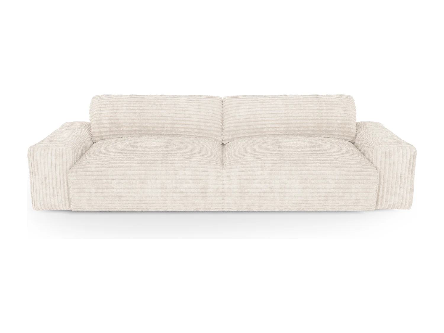 Canapé 3 places velours côtelé XXL crème 220cm BLISS