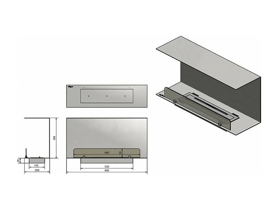 Cheminée Bio-éthanol INSIDE C800 VERS1