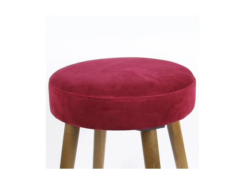 Hocker Samt rot 49x36x36cm