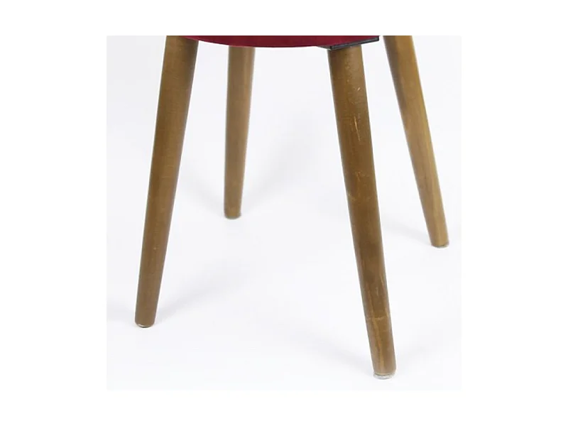 Hocker Samt rot 49x36x36cm