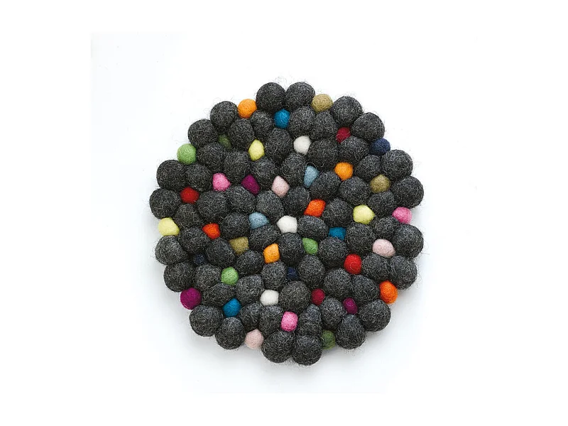 Dessous de plat Lana Nero rond