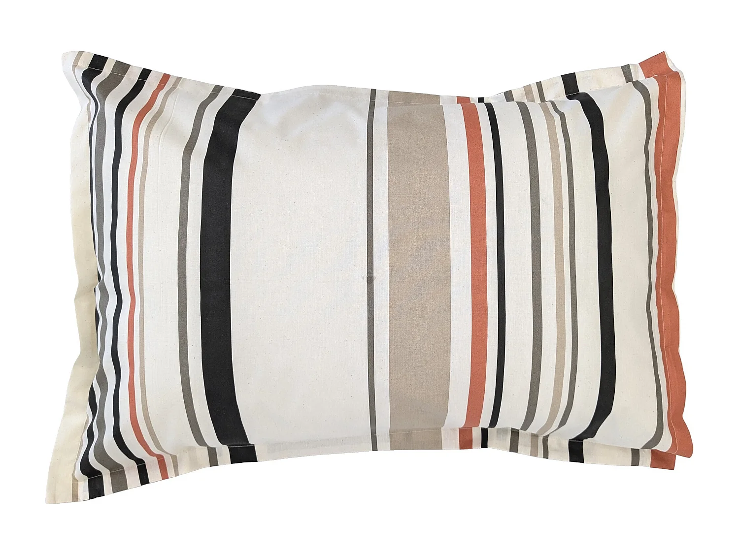 Taie d'oreiller 50x70 cm coton HUGO beige/corail