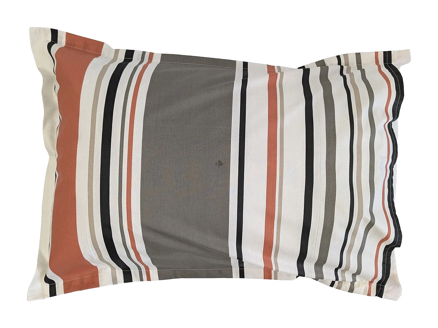 Taie d'oreiller 50x70 cm coton HUGO beige/corail