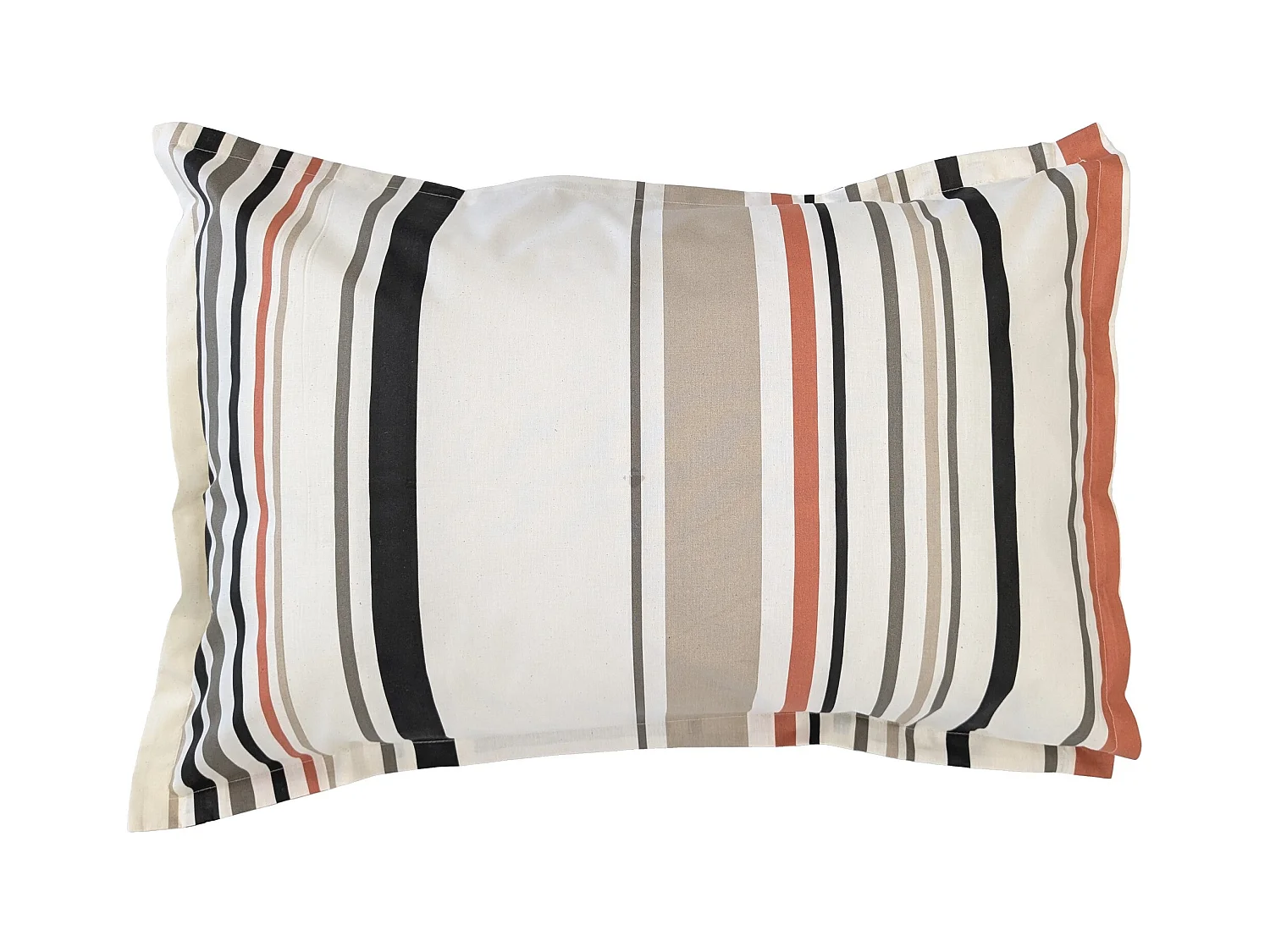 Taie d'oreiller 50x70 cm coton HUGO beige/corail