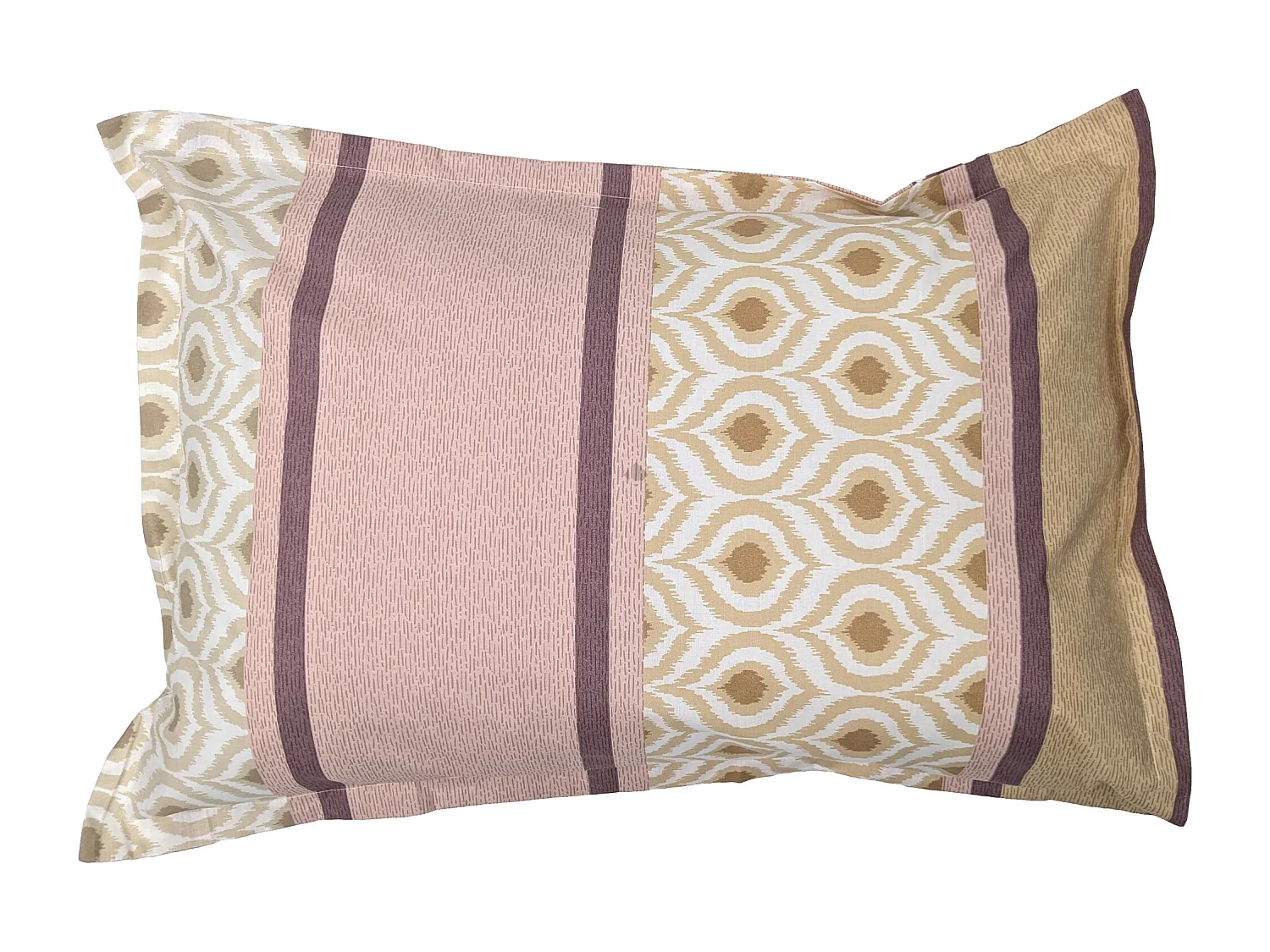 Taie d'oreiller 50x70 cm coton INOUK rose/beige