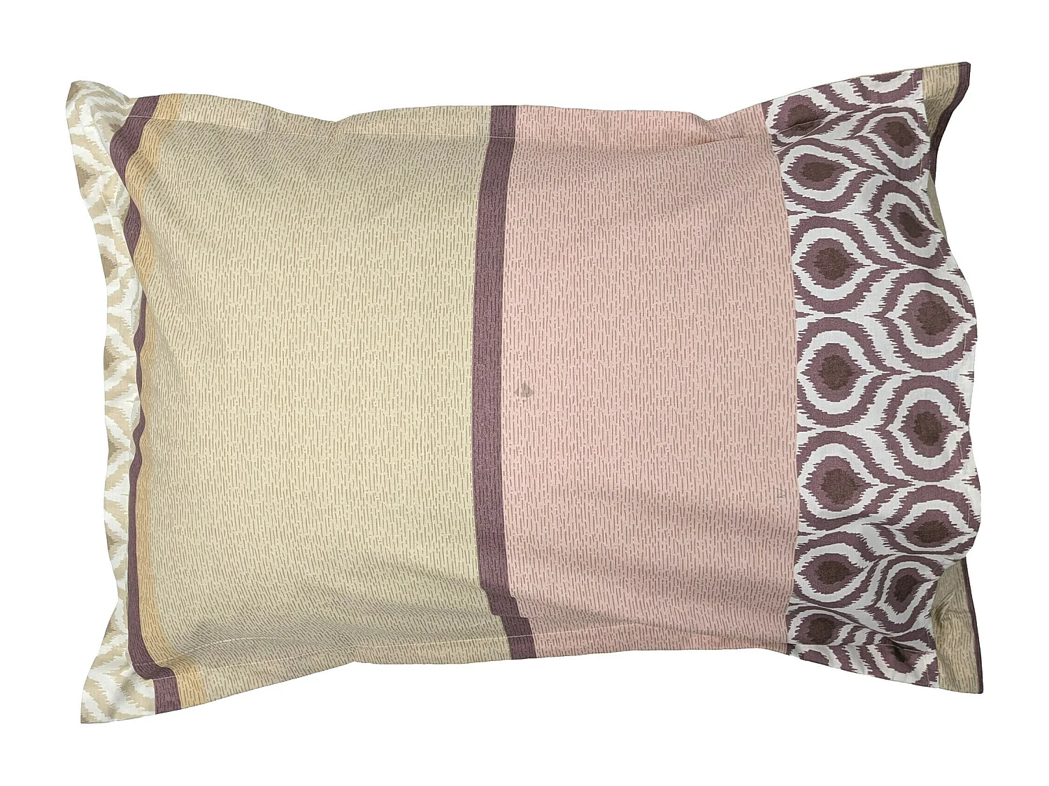 Taie d'oreiller 50x70 cm coton INOUK rose/beige