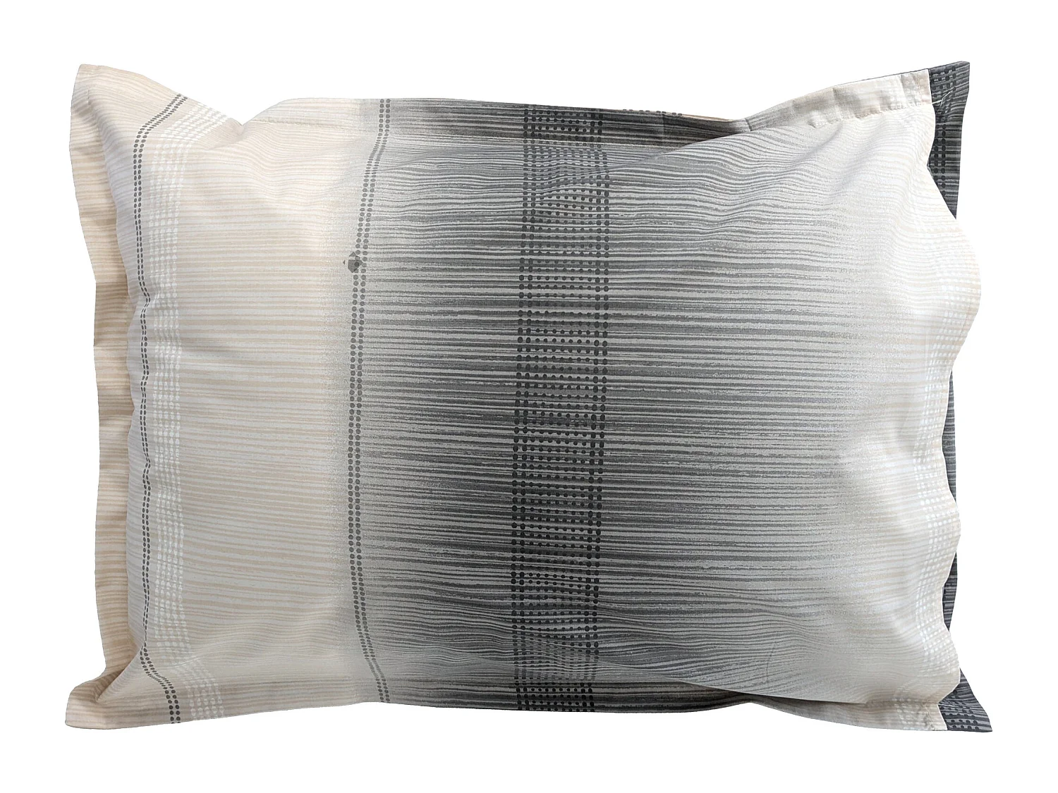 Taie d'oreiller 50x70 cm en 100% percale de coton ESTEBAN gris beige