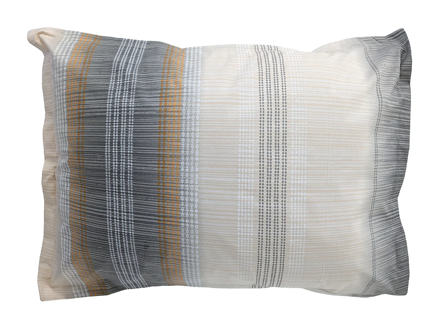 Taie d'oreiller 50x70 cm en 100% percale de coton ESTEBAN gris beige