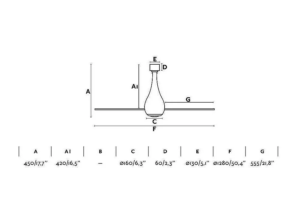MINI ETERFAN M Ventilador DC preto mate/madeira
