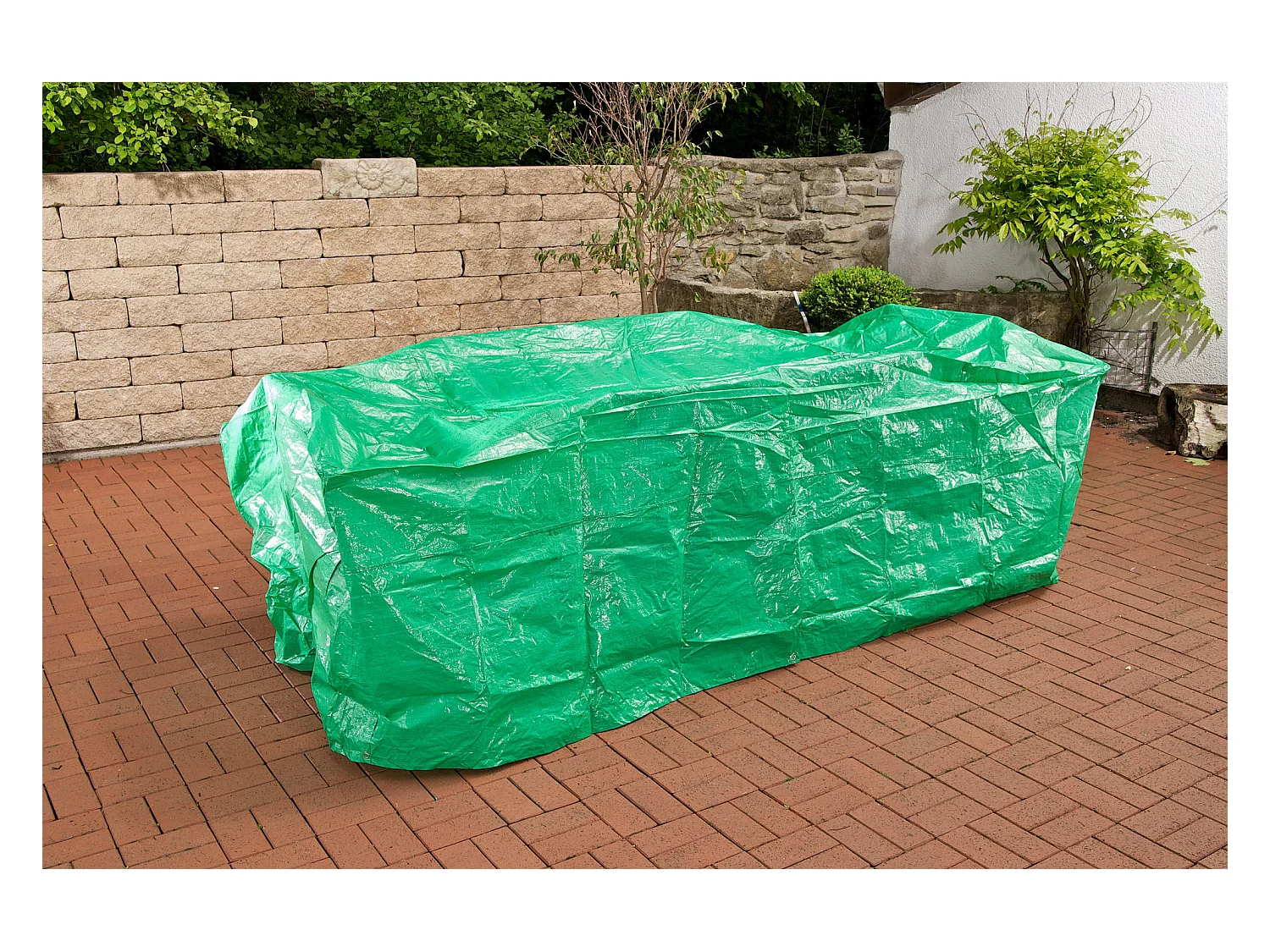 Housse de protection - Plastique - 295x135x90 cm - Vert - Abdeckhaube