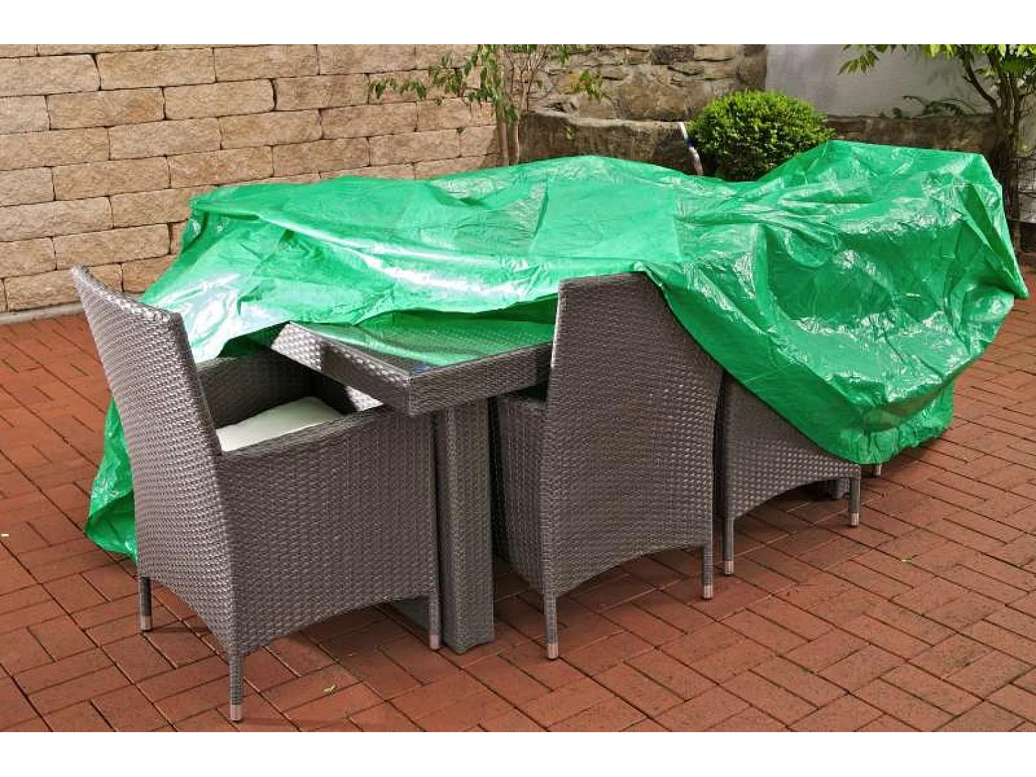 Housse de protection - Plastique - 295x135x90 cm - Vert - Abdeckhaube