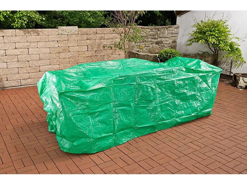 Housse de protection - Plastique - 295x135x90 cm - Vert - Abdeckhaube