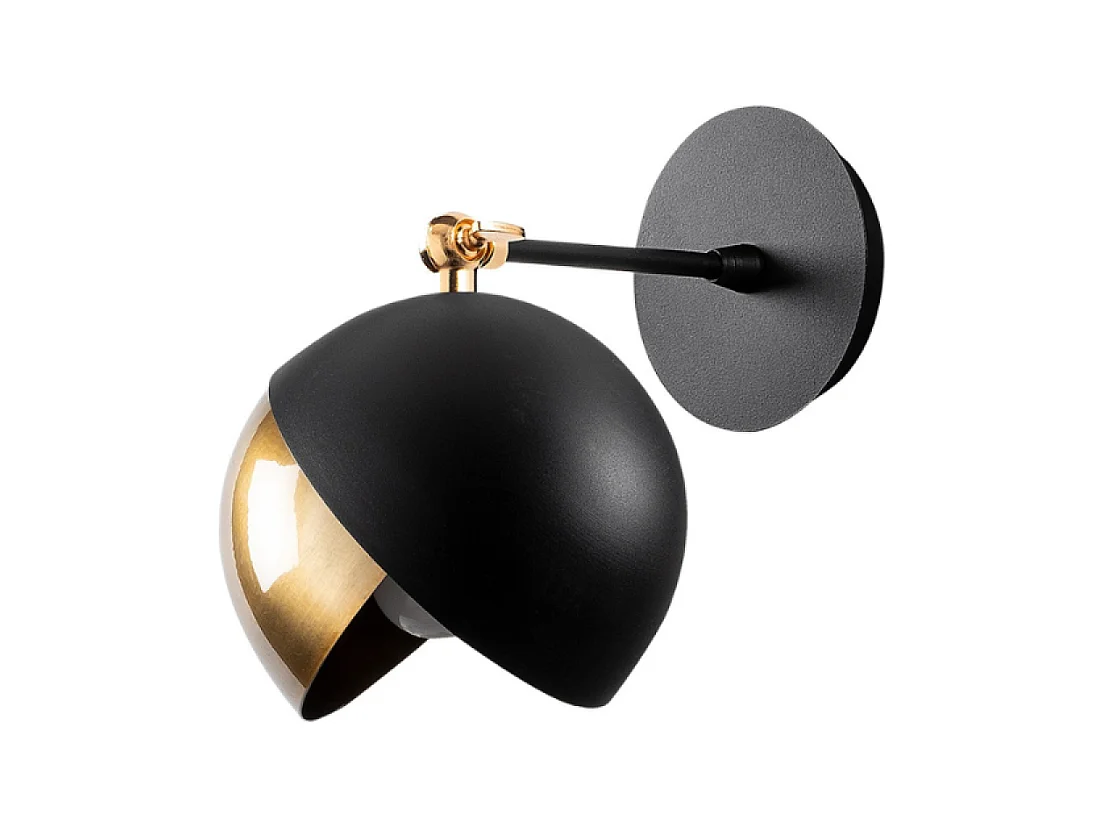 Applique murale noire et or en métal ROMY