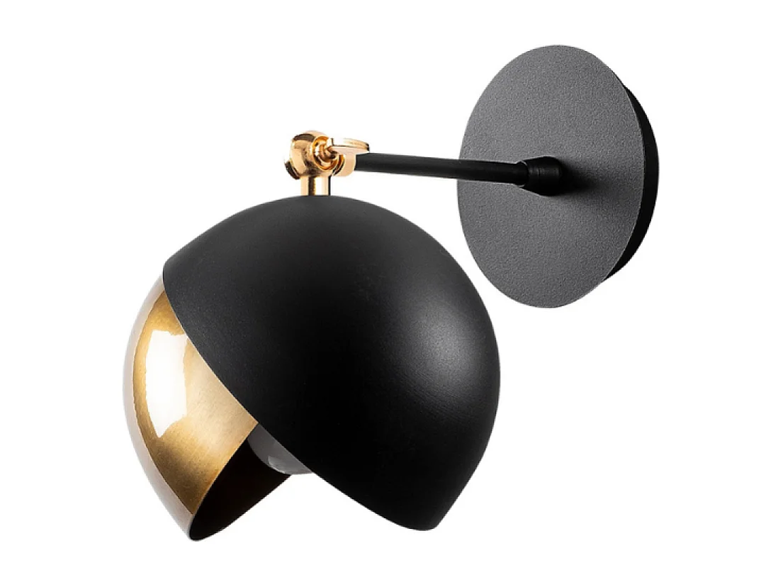 Applique murale noire et or en métal ROMY