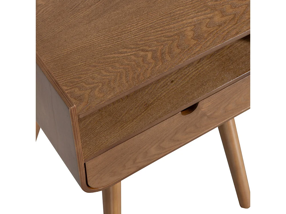 Nils - Table de chevet 1 tiroir 1 niche en bois - Bois foncé