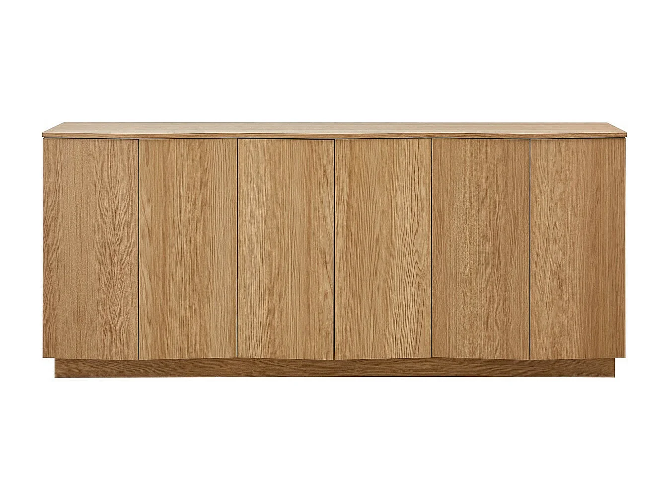 ZUMA - Buffet en bois plaqué chêne naturel L200