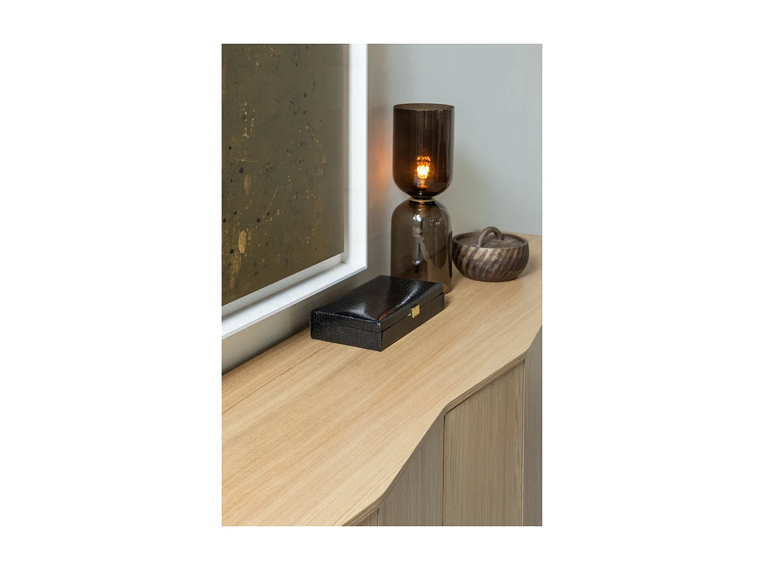 ZUMA - Buffet en bois plaqué chêne naturel L200