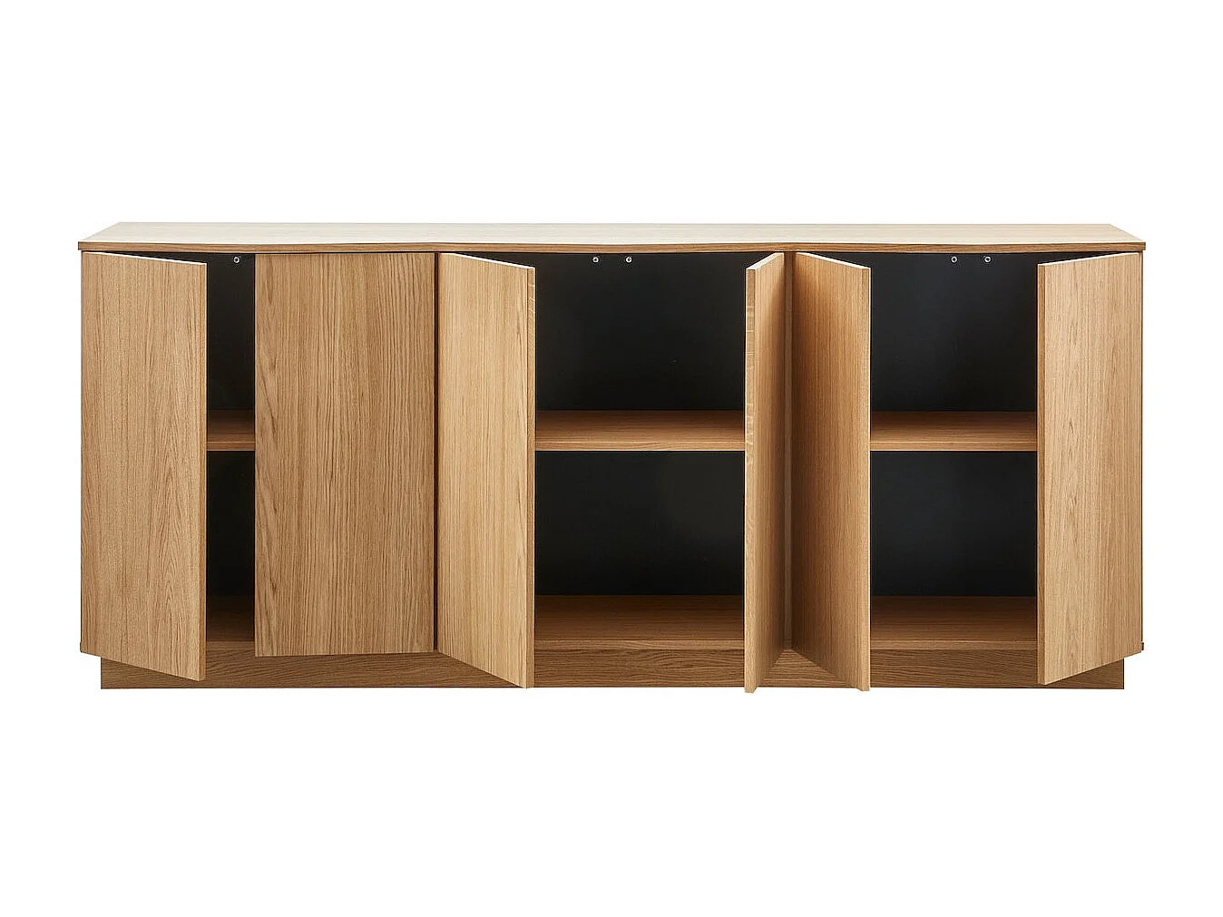 ZUMA - Buffet en bois plaqué chêne naturel L200