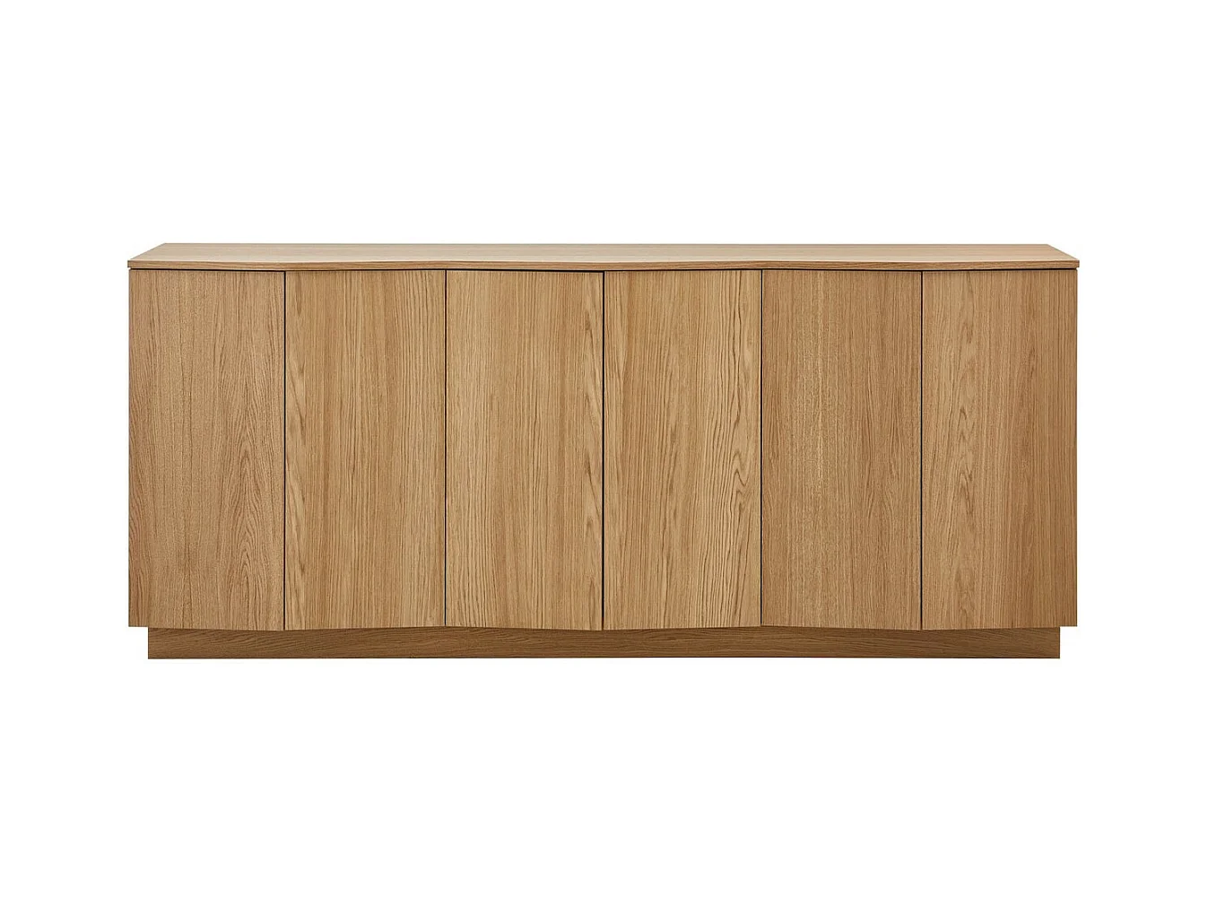 ZUMA - Buffet en bois plaqué chêne naturel L200