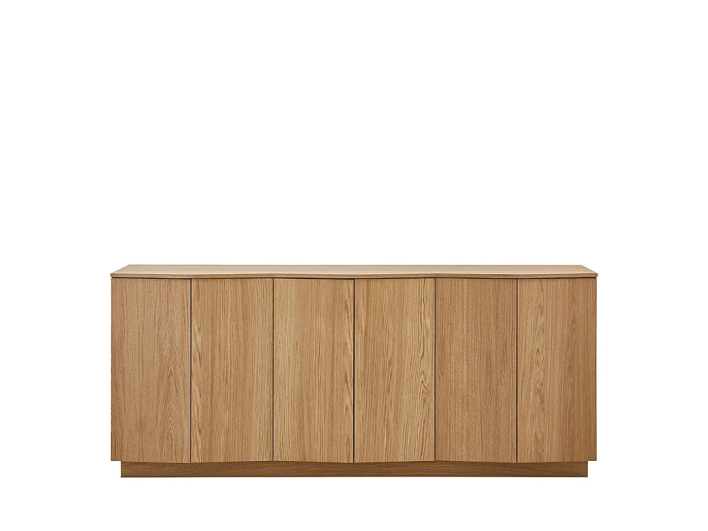 Zuma - Buffet 6 portes en bois L200cm - Bois clair
