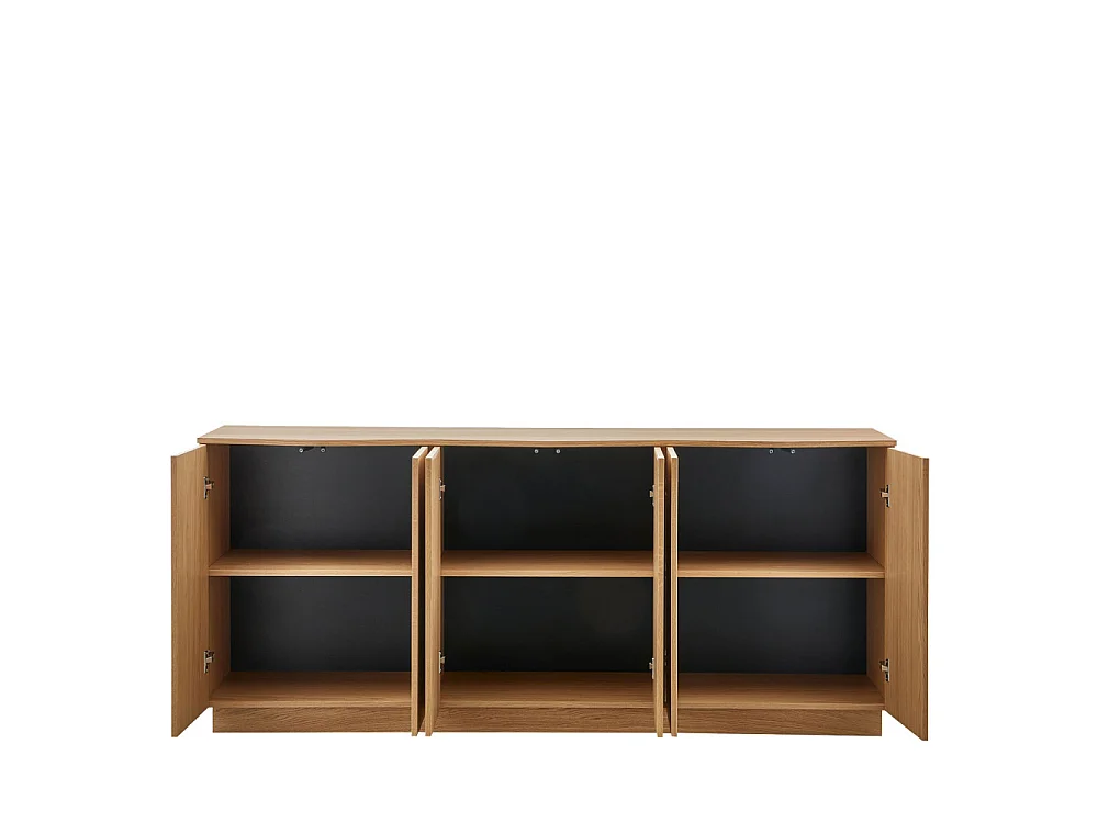 Zuma - Buffet 6 portes en bois L200cm - Bois clair