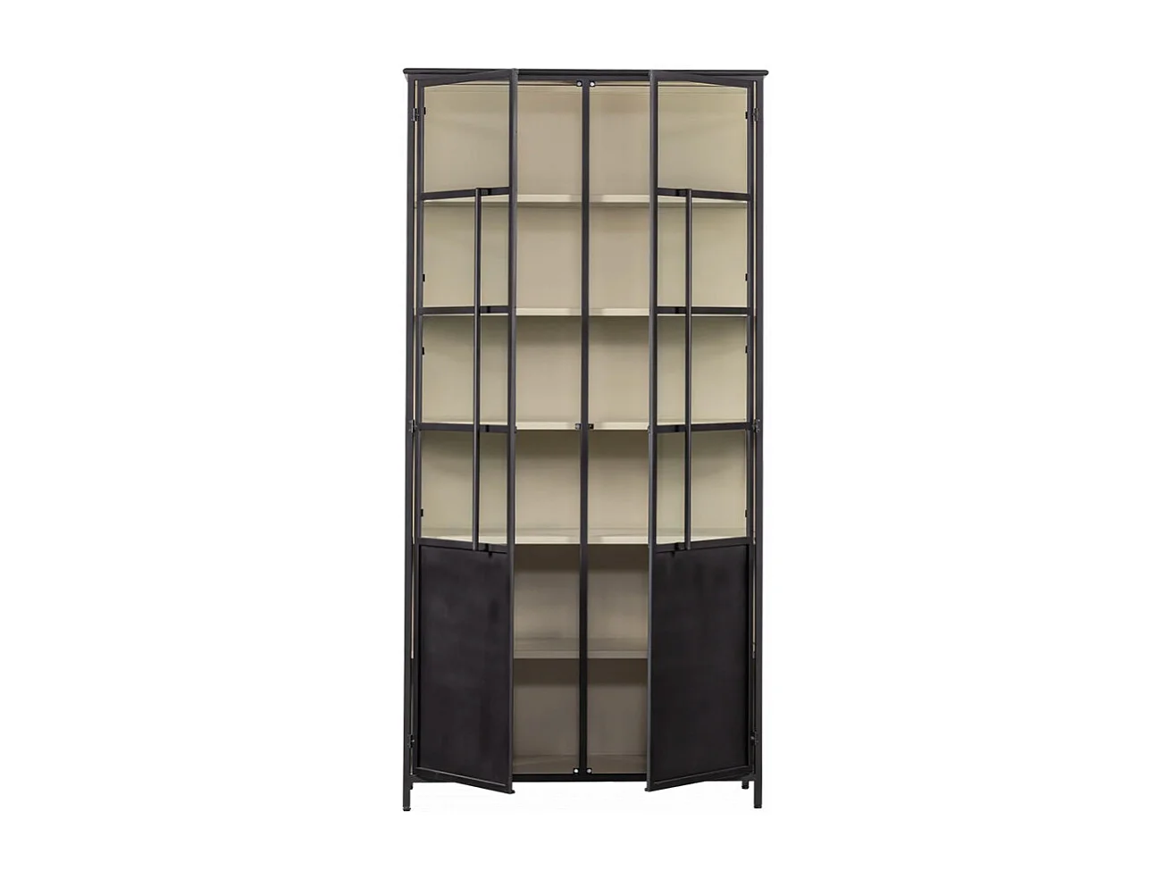 Exhibit XL - Vitrine 2 portes en métal H200cm - Noir