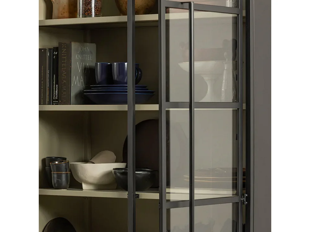 Exhibit XL - Vitrine 2 portes en métal H200cm - Noir