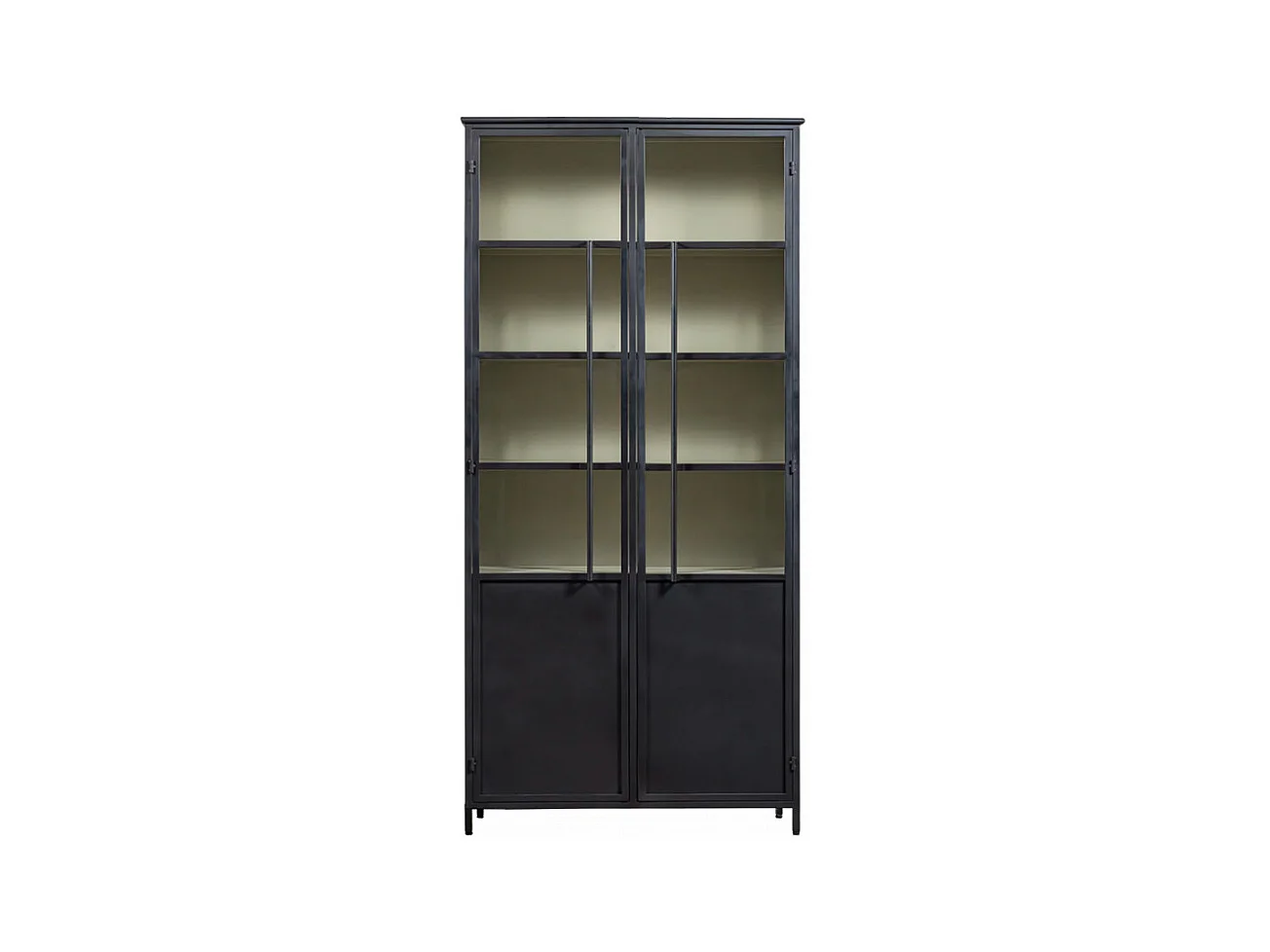 Exhibit XL - Vitrine 2 portes en métal H200cm - Noir