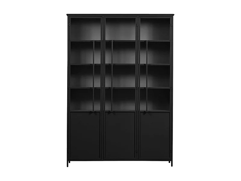 Exhibit XL - Vitrine 3 portes en métal H200cm - Noir