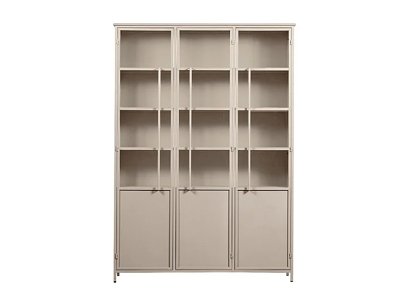 Exhibit XL - Vitrine 3 portes en métal H200cm - Sable