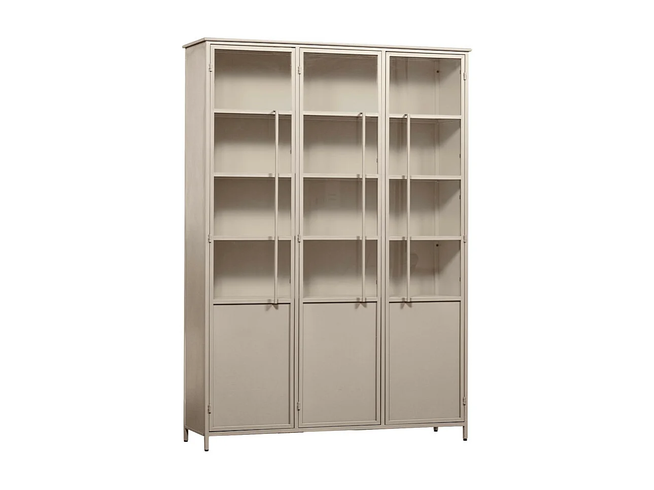 Exhibit XL - Vitrine 3 portes en métal H200cm - Sable