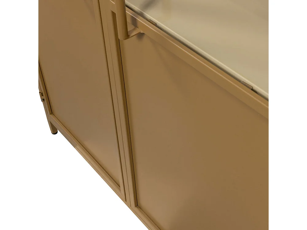 Exhibit XL - Vitrine 2 portes en métal H200cm - Jaune moutarde