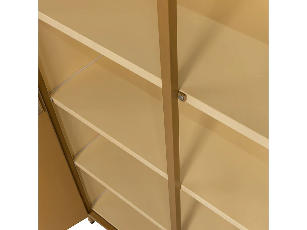 Exhibit XL - Vitrine 2 portes en métal H200cm - Jaune moutarde