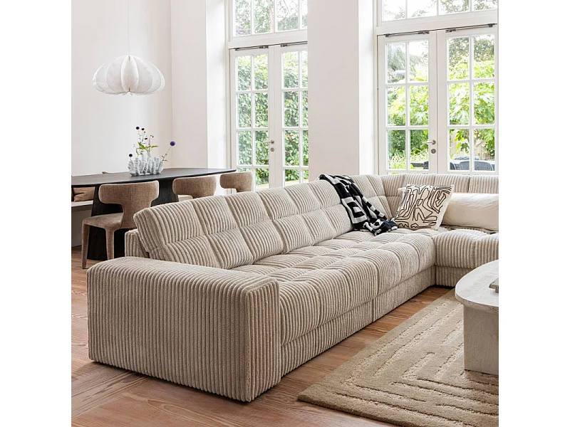 Seam - Table basse ovale en bois 110x60cm - Bois blanchi