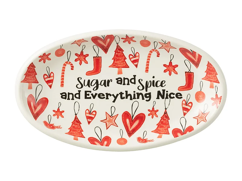 Assiette de Présentation de Noël "Bakery" 55cm Rouge