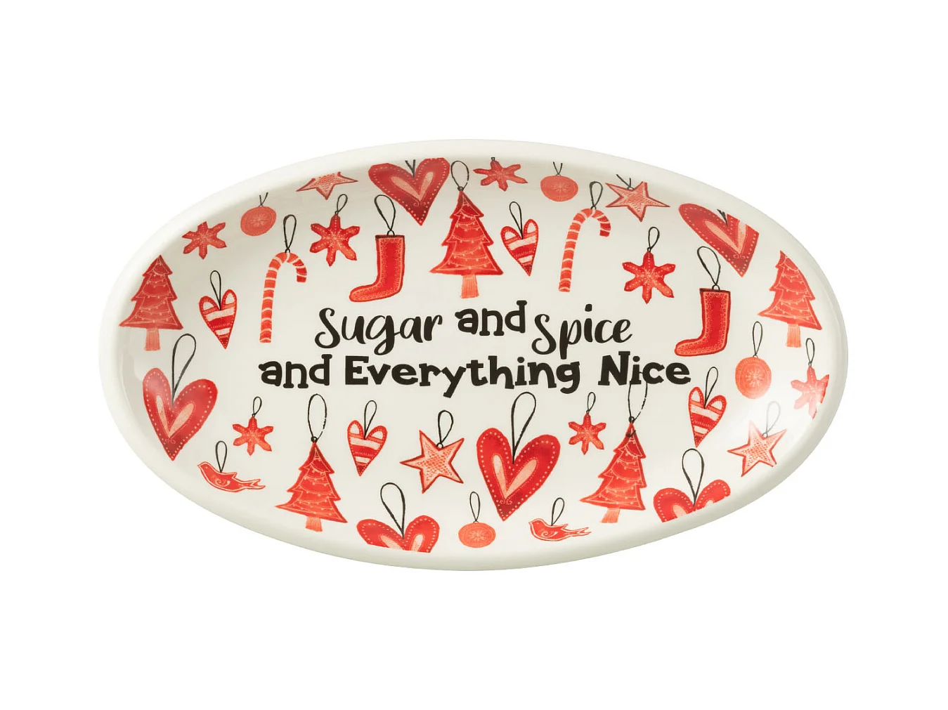 Assiette de Présentation de Noël "Bakery" 55cm Rouge