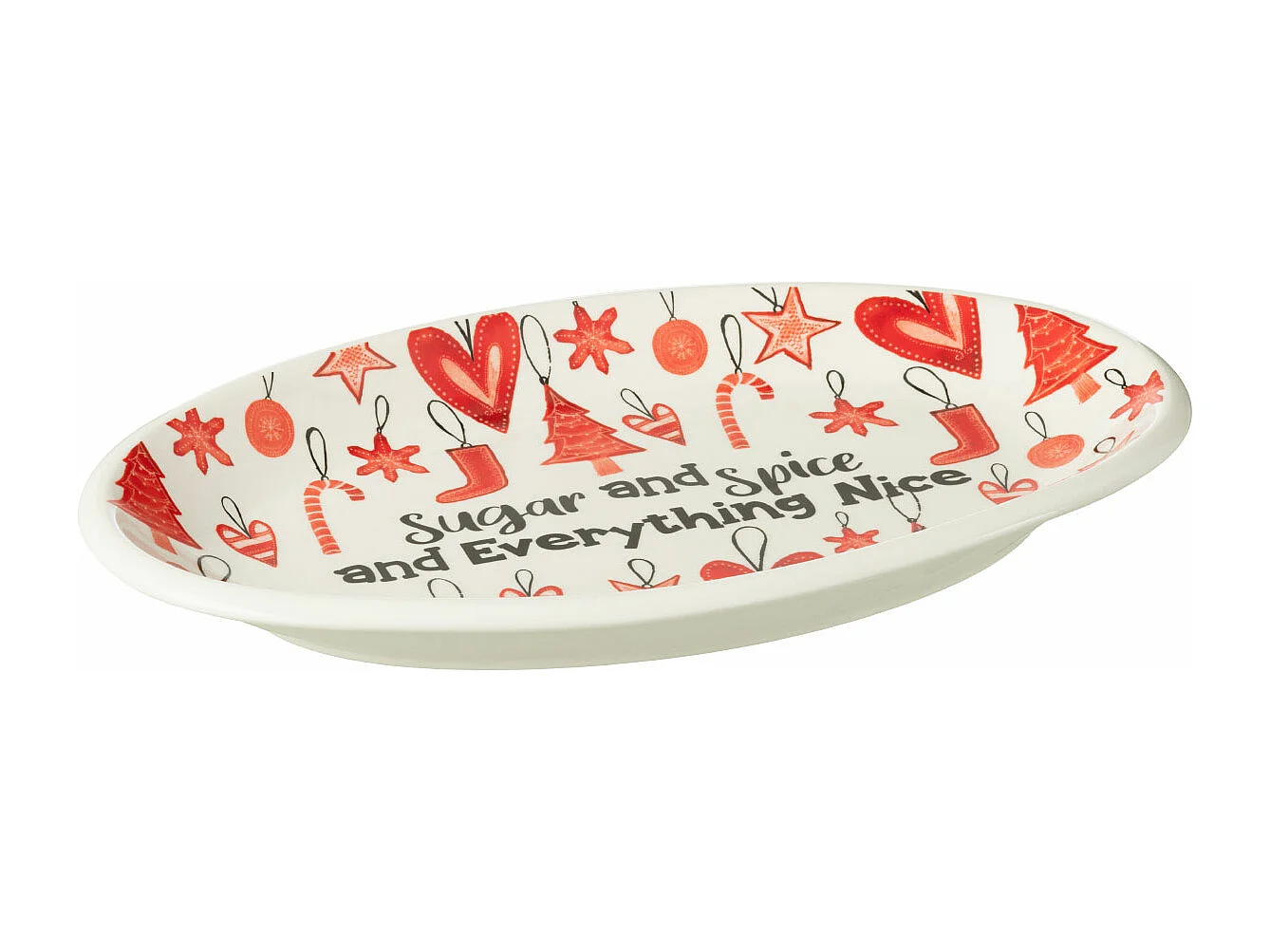 Assiette de Présentation de Noël "Bakery" 55cm Rouge