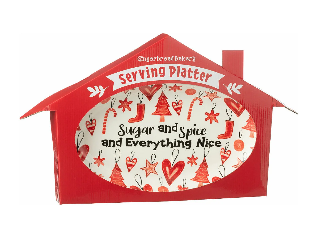 Assiette de Présentation de Noël "Bakery" 55cm Rouge