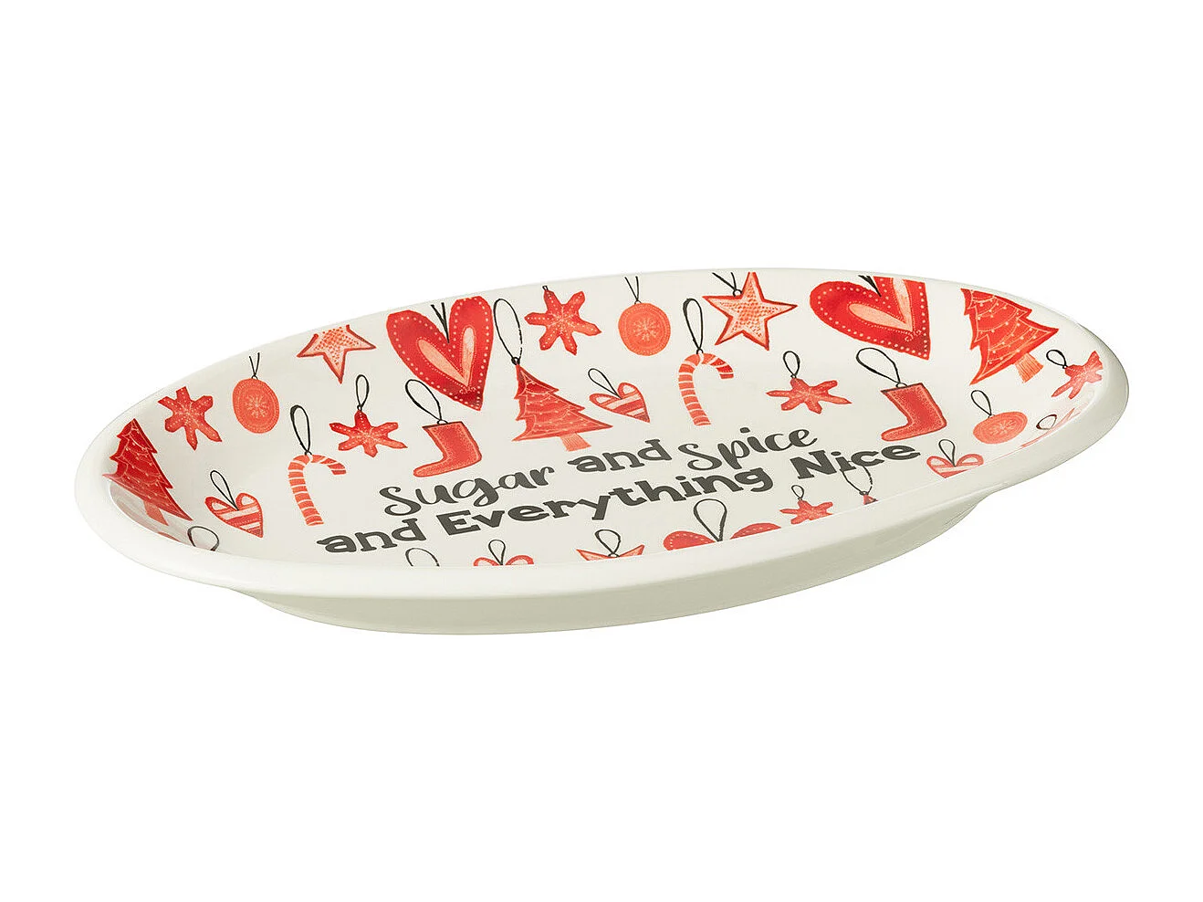 Assiette de Présentation de Noël "Bakery" 55cm Rouge