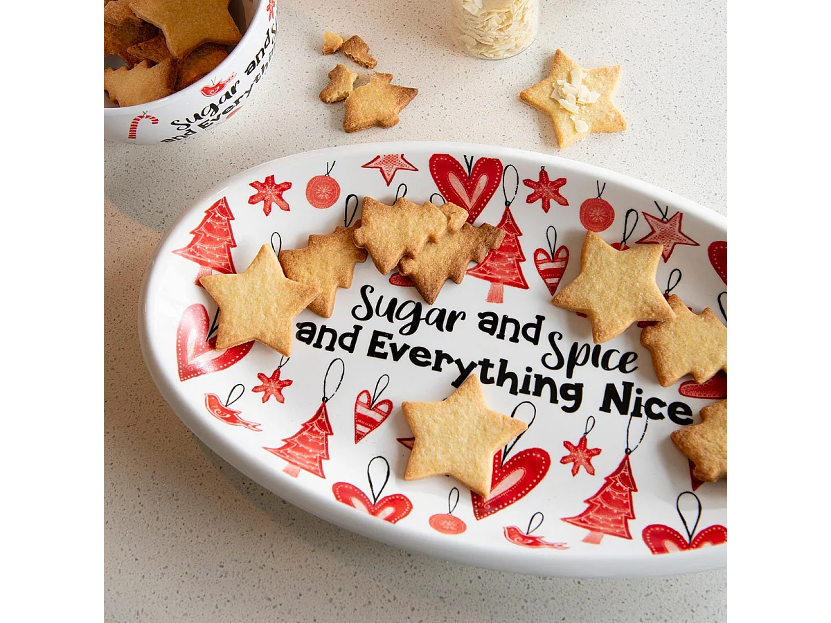 Assiette de Présentation de Noël "Bakery" 55cm Rouge